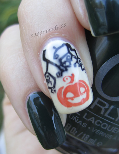 Halloween Pumpkin Nails