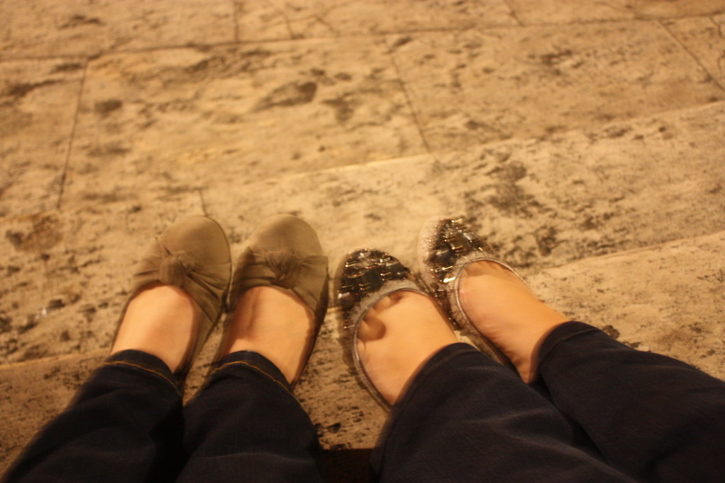 Our feet on the Spanish Stairs