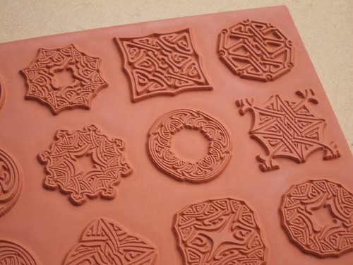 New Tesseract Knots Celtic Medallions Rubber Stamps