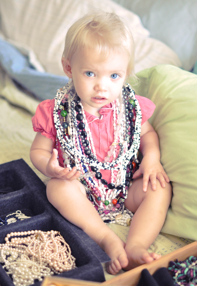 delilah in nana's vintage necklaces