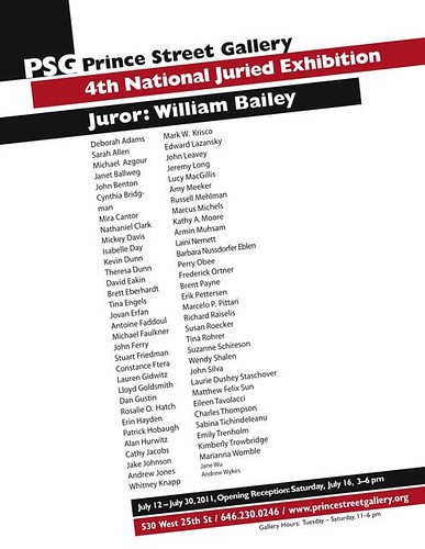4th National Juried Exhibition - Prince Street Gallery Poster 1