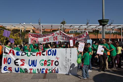Manifestación contra los recortes en la educación pública