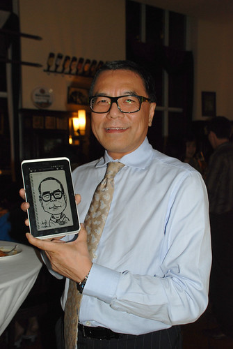 digital live caricature on HTC Flyer for StarHub, HTC and SIS Get-Together evening - 1