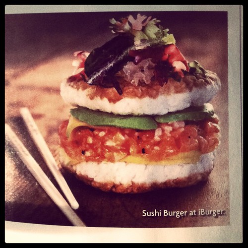 iBurger sushi burger in up magazine