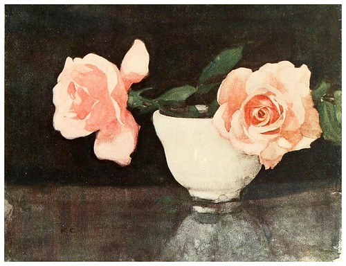 017-Rosas en un bol Satsuma-The flowers I love 1917- Katharine Cameron