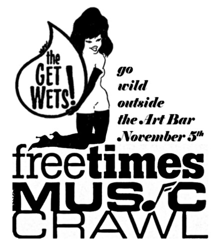 the Get Wets go wild outside the Art Bar November 5th for the Free Times Music Crawl