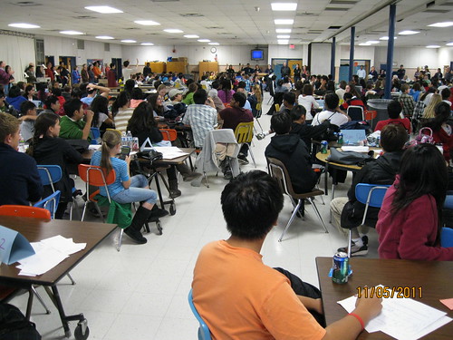 11/5/11: Half the group gathered for the TJHS Math Open.