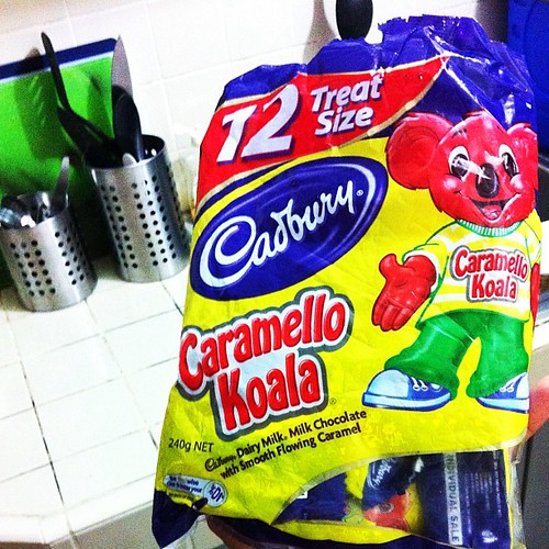Cadbury Caramello Koala treats from @saliedeguzman. Happiness in a bag. ☺ #foodporn