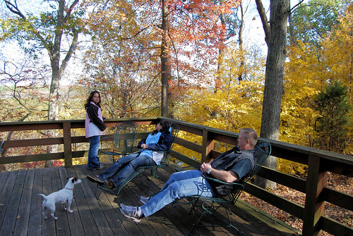 Staunton River State Park Cabin 6 has a large scenic deck