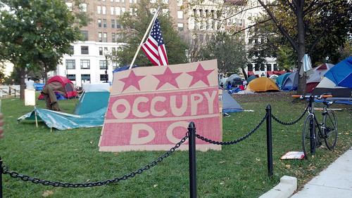 Occupy DC Sign and Tents, October 15, 2011