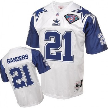Mitchell & Ness DEION SANDERS 75th Patch Throwback White Jersey