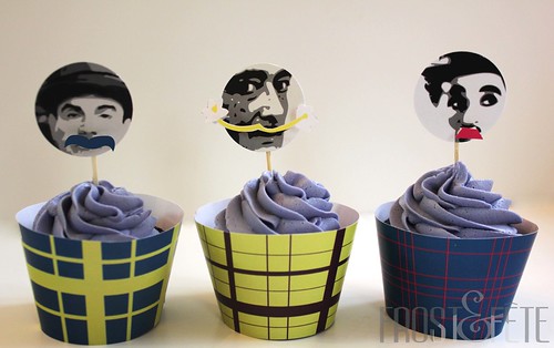 Famous Stache Movember cupcakes