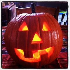 Jack O Lantern carved. #halloween