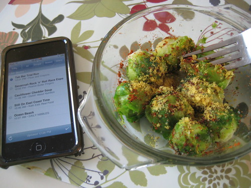 iPod touch and brussels sprouts