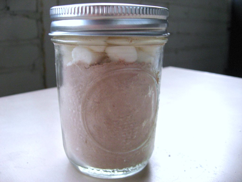 hot cocoa in a jar