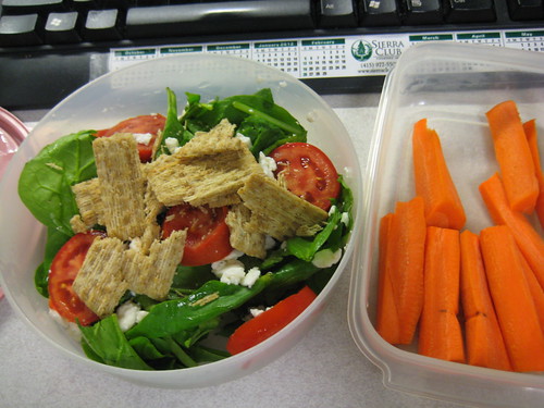 salad and carrots