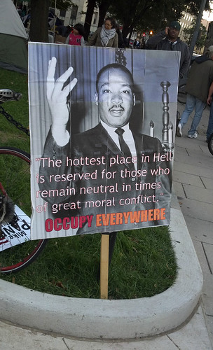 Martin Luther King Sign, Occupy DC, October 15, 2011