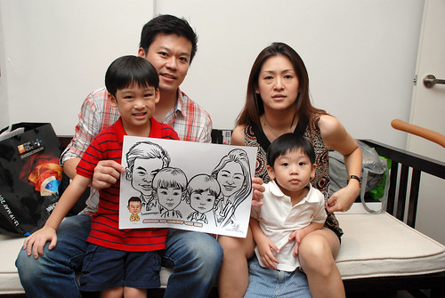 Caricature live sketching for Jonah's birthday party - 20