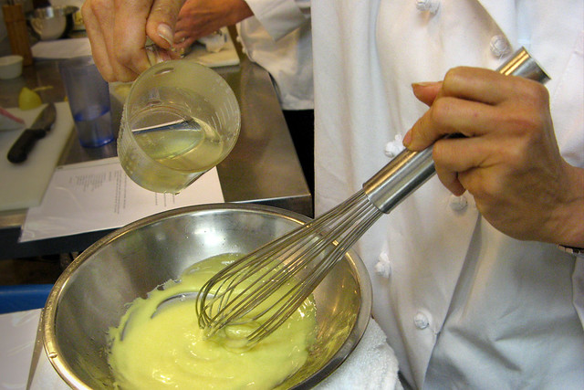 Making Mayonnaise at New School of Cooking