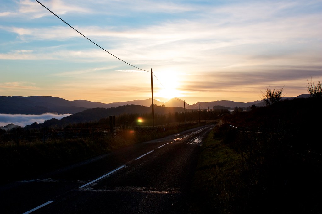 Sunset from the Killin road