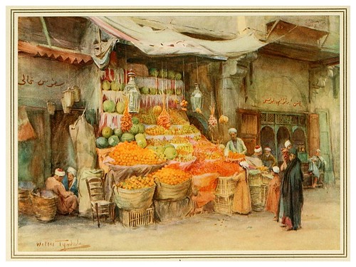 010- Puesto de frutas en Bulak-An artist in Egypt (1912)-Walter Tyndale