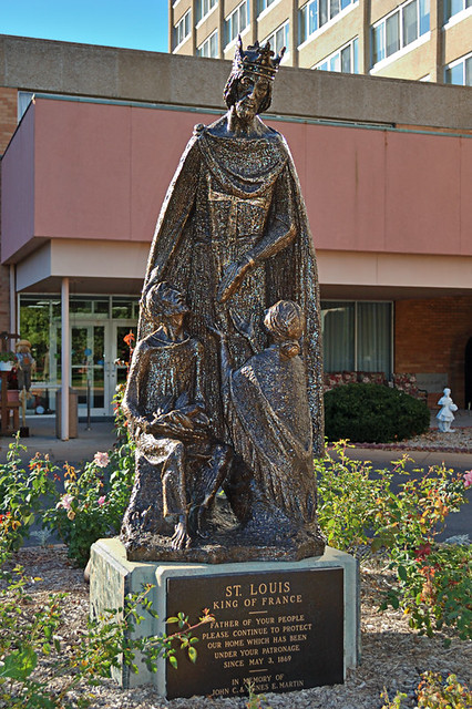 Little Sisters of the Poor, in Saint Louis, Missouri, USA - statue of Saint Louis