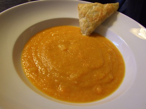turnip carrot soup with kreplach