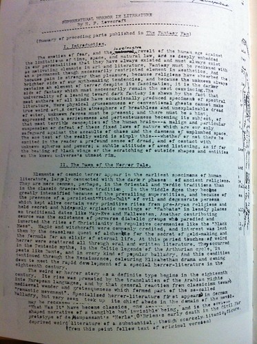 Lovecraft Typed Letter