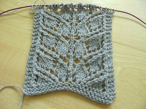 branching out scarf in progress
