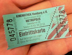 Eintrittskarte für das Metropolis-Kino Hamburg