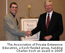 Charles Koch awards himself