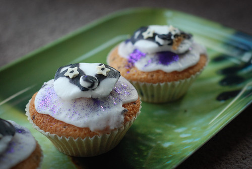 Badger cupcakes