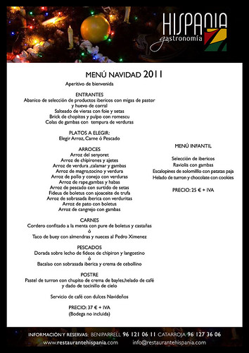 Menú Navidad 2011 by Gastronomia Hispania