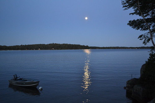 Moonlight on Beech Hill Pond Maine