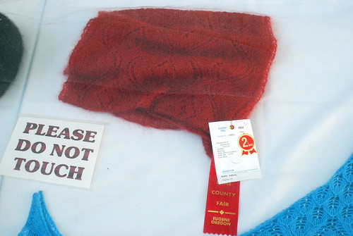 red ribbon for knitted stole