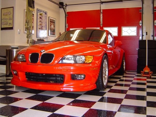 1999 Z3 Coupe | Hellrot Red | Walnut | OEM Hatch Spoiler | Rieger Tuning front spoiler