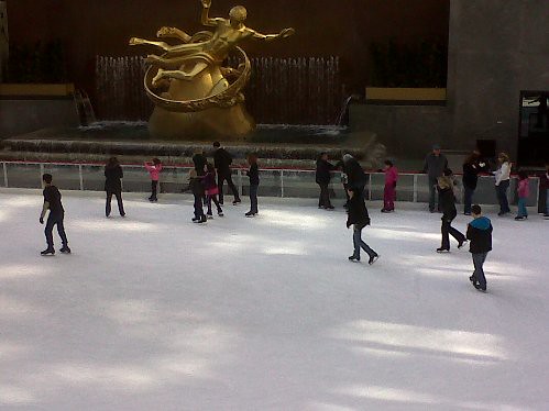 New York - Rink de patinação do Rockefeller Center