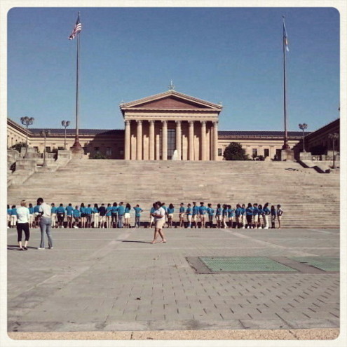 the museum of art and rocky steps