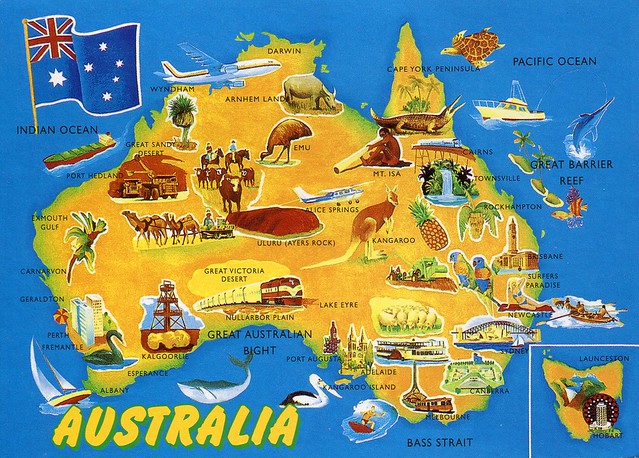 Map of Australia: Land of Contrast
