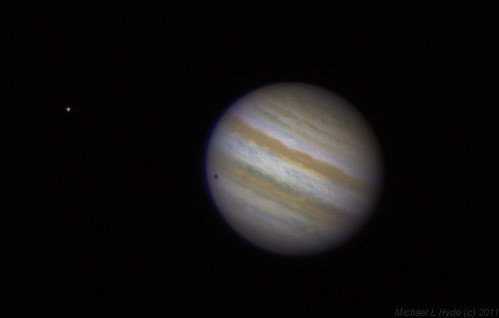 Jupiter & Io 150811 (IR-RGB) by Mick Hyde
