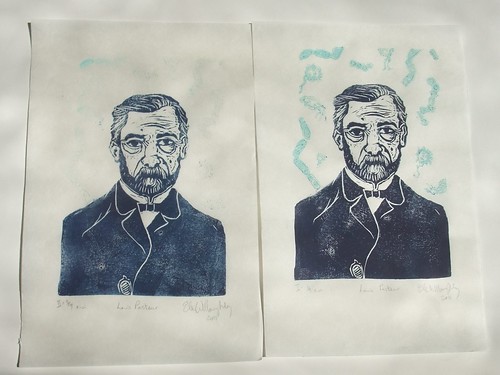 two thermochromic Pasteur prints AFTER