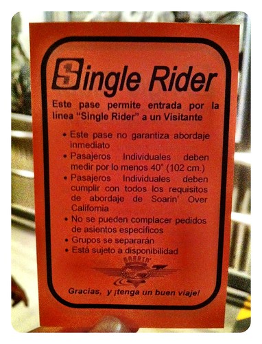 ¿Qué es Single Rider en Disneylandia?