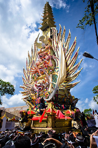 Cremation ceremony in Ubud