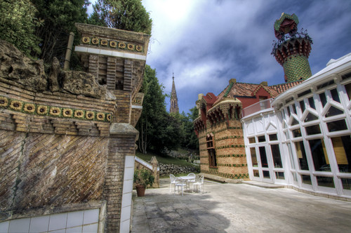 Capricho of Gaudí backyard. Comillas. Cantabria. Patio del capricho de Gaudí