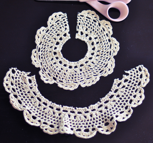 DIY doily lace collar-4