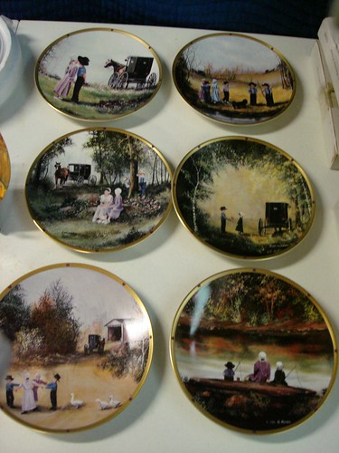 35 for the set of 6  lenox the plain folk plate collection by al koenig