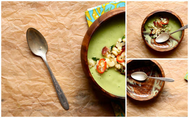 avocado soup collage