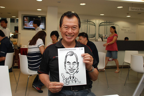 Caricature live sketching for Performance Premium Selection first year anniversary - day 1 - 5