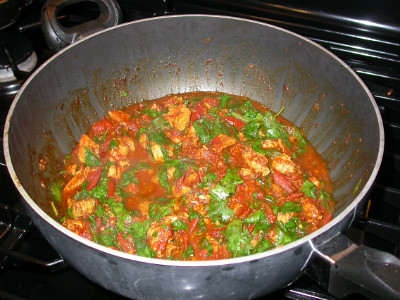 Chicken with Tomato + Spinach