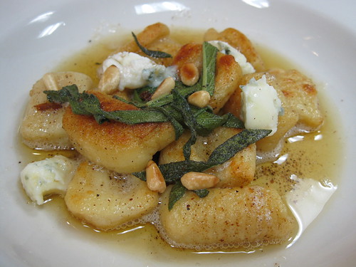 Gnocchi in Brown Butter Sage Sauce with Gorgonzola and pine nuts